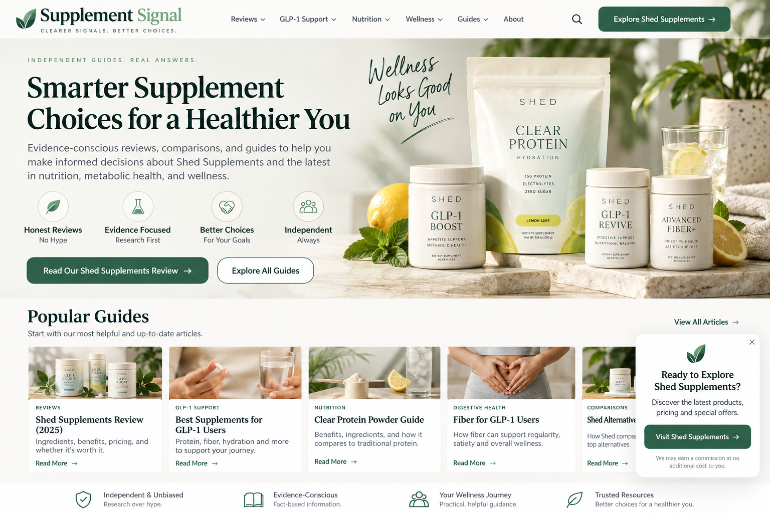 Supplement Signal wellness and supplement research visual